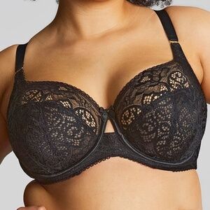 NEW Scupltresse by Panache Estel Lace Full Cup Underwire Bra 9685 Noir (Black)